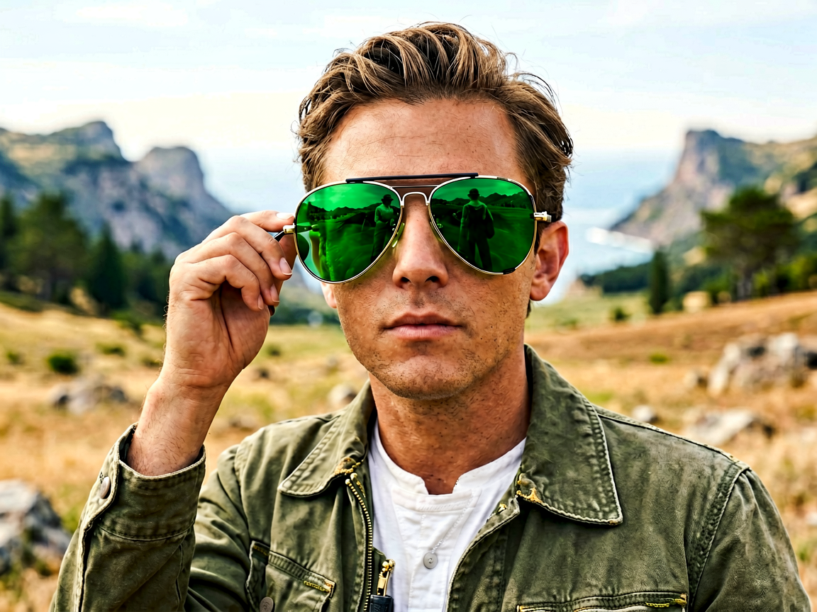 Ray-Ban Aviator经典飞行员太阳镜绿色镜片款